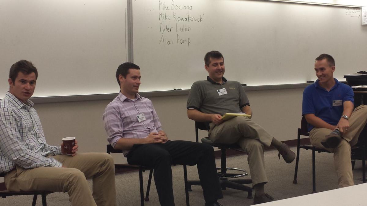 Young aero, astro engineering alumni give seniors advice, address