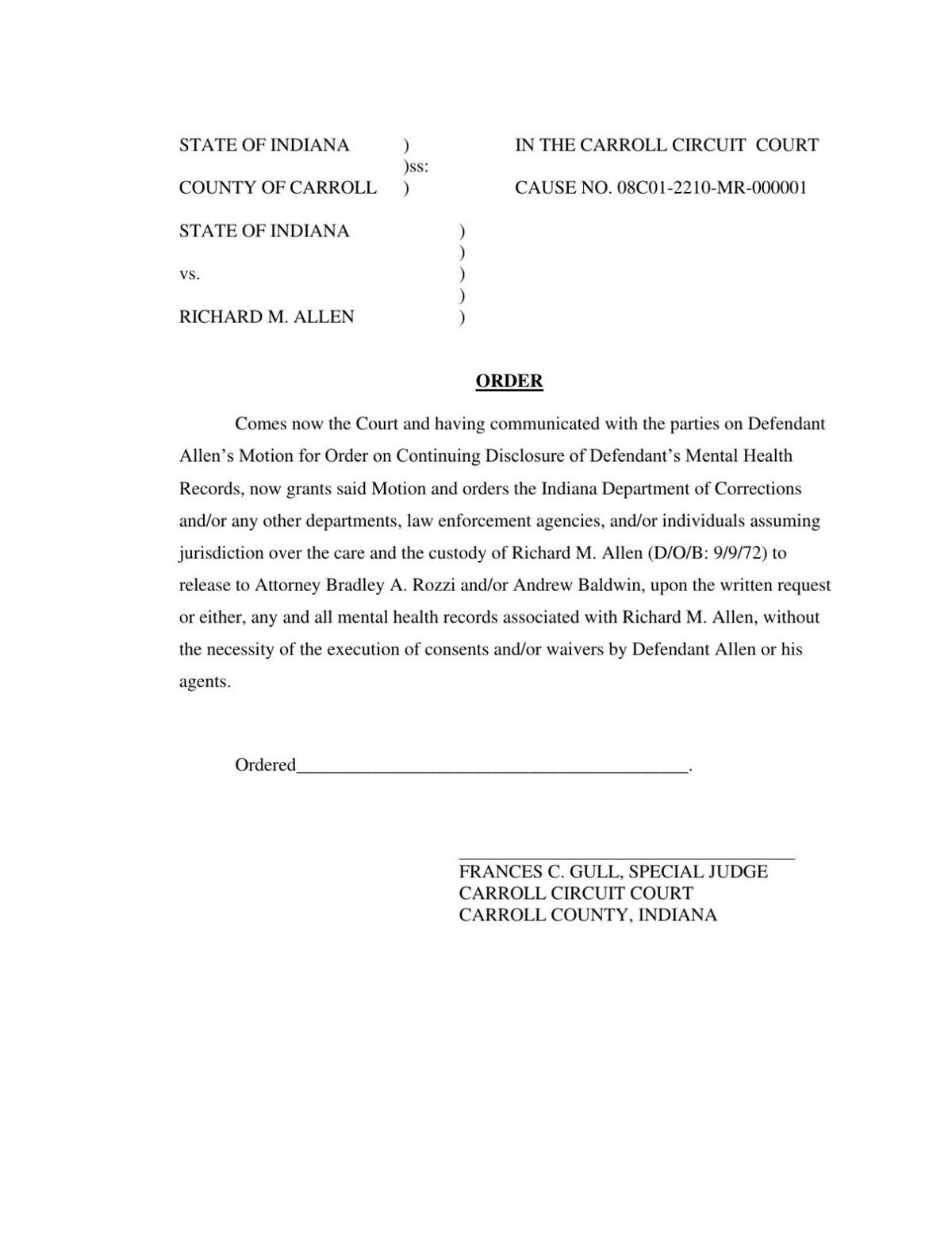1 ORDER MENTAL HEALTH RECORDS pdf 6 27 2023 13 34 25 248493662 96A63822