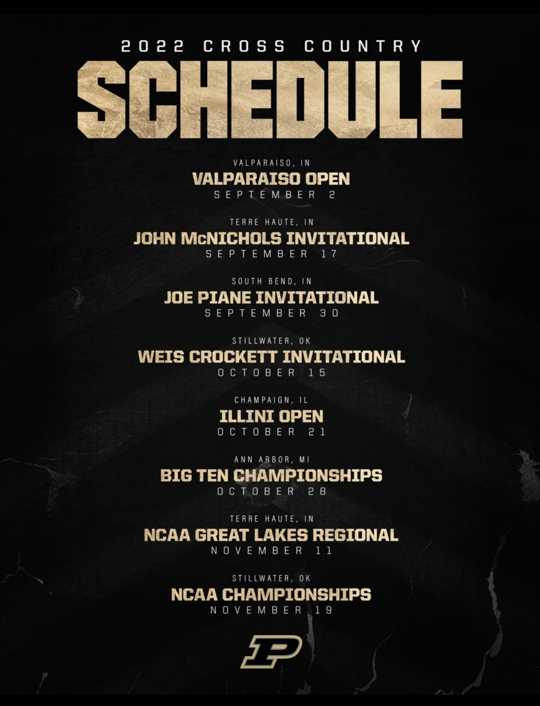 Purdue cross country schedule released Sports
