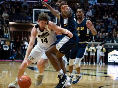 Purdue Men S Basketball Boilermakers Cruise To Exhibition Win Over Marian 75 56 Basketball Purdueexponent Org