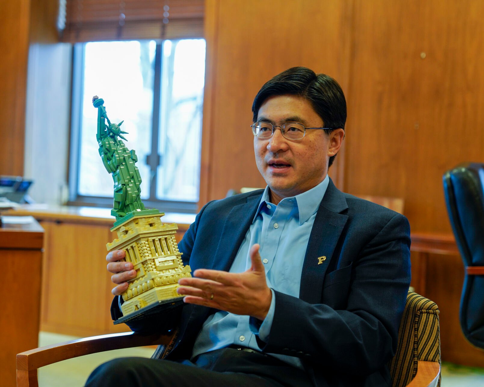 1/7/23 Mung Chiang, Lego Statue Of Liberty | Campus | Purdueexponent.org