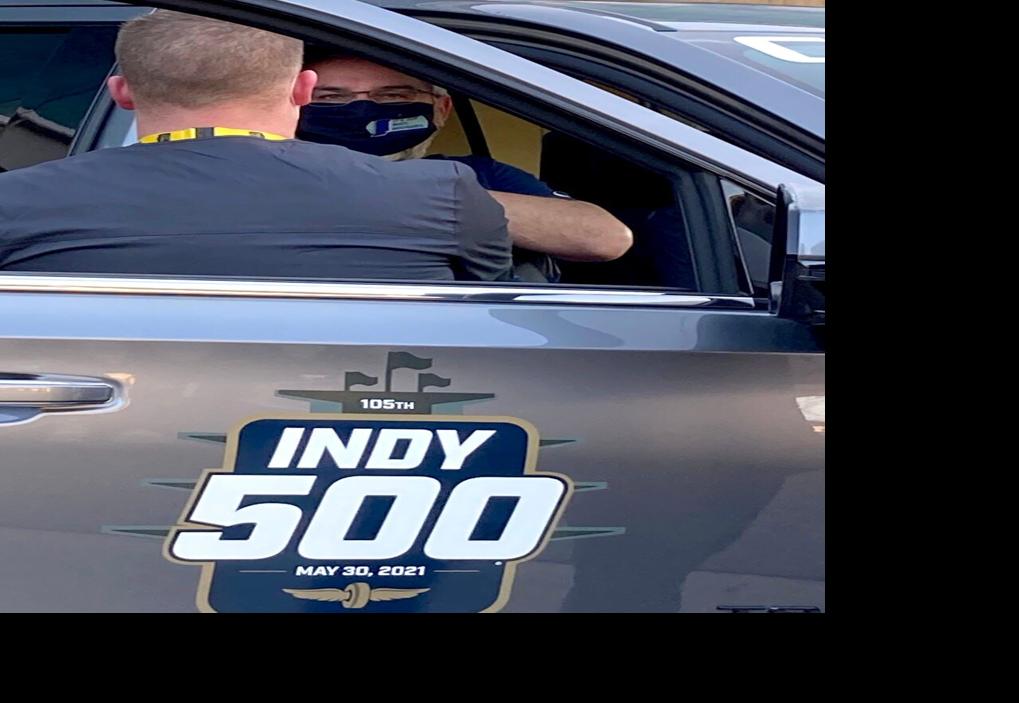 vaccinated today at mass clinic at Indianapolis Motor Speedway