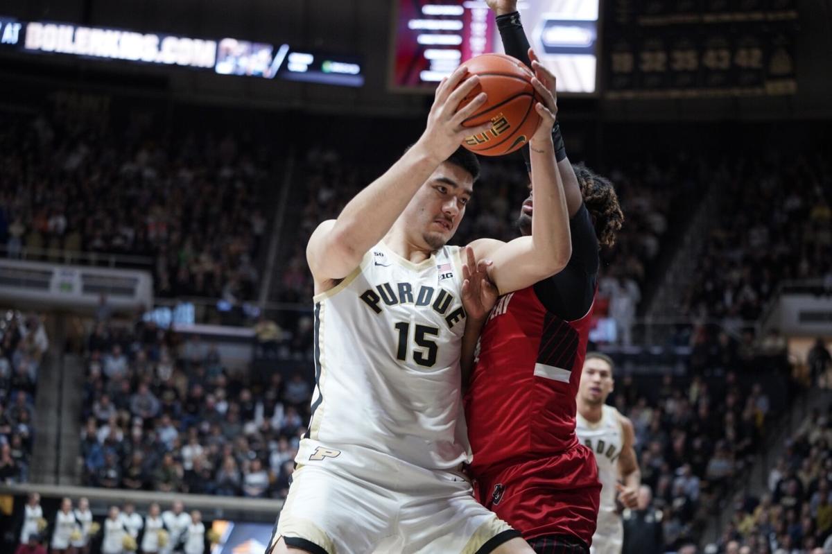 Purdue Men's Basketball on X: First career double-double for