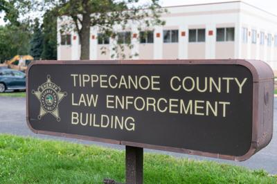 9/6/22 Police Stock Photos, Tippecanoe County building sign