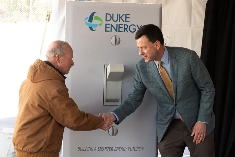 04/18/2022 Opening of new Duke energy CHP plant, Mitch Daniels and Stan Pinegar