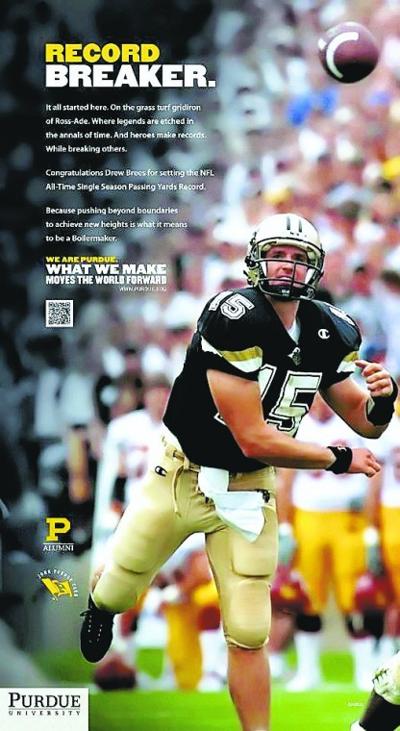Purdue Congratulates Brees With Full-page Ad Football Purdueexponentorg
