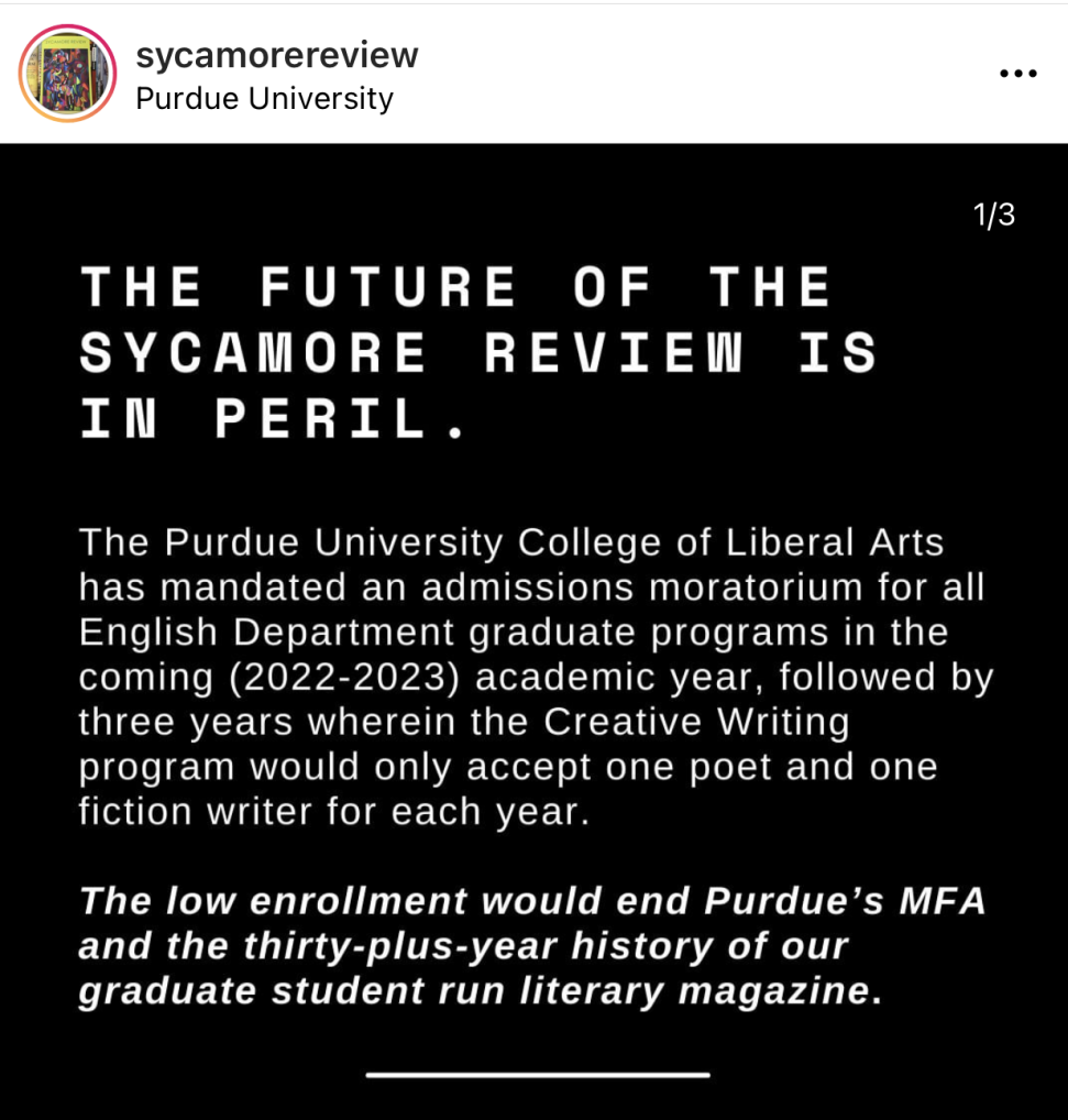 12/7/21 Sycamore review instagram post