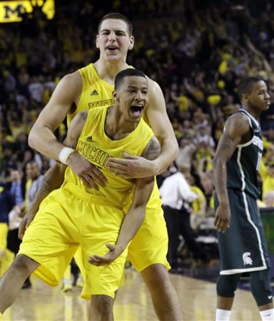 3 3 13 Michigan Michigan State Mitch Mcgary Trey Burke Sports