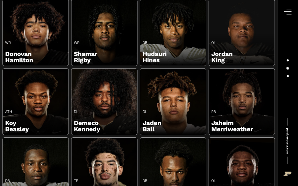 Purdue outlet football roster