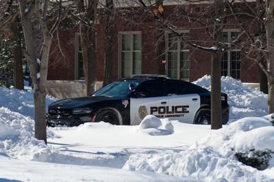 2/16/21 Purdue Snow Day, Police Car