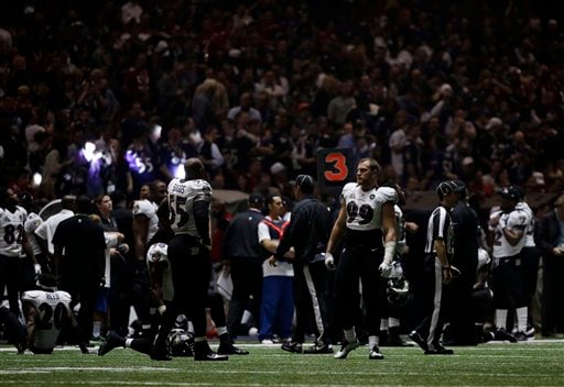 No. 2: Feb. 3, 2013 – Ravens 34, 49ers 31 (Super Bowl XLVII)