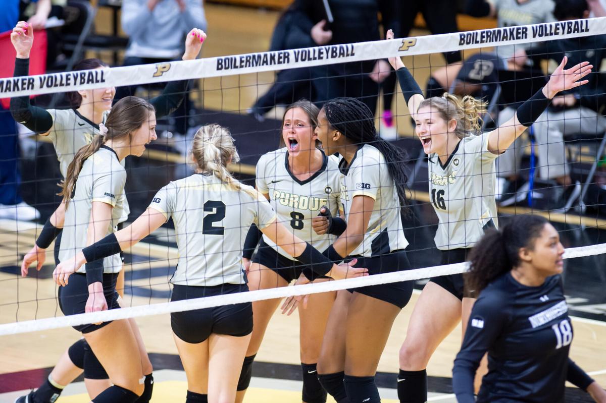 Purdue Women's Volleyball Boilers grind out win, hand Buckeyes first