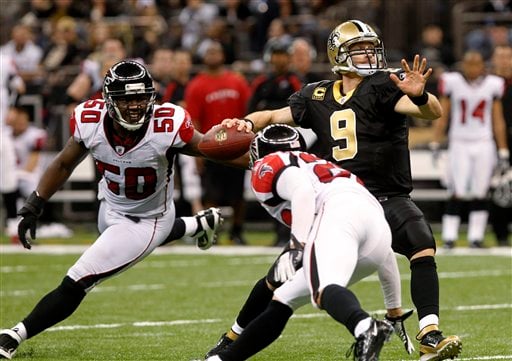 Drew Brees, Curtis Lofto, Brent Grimes