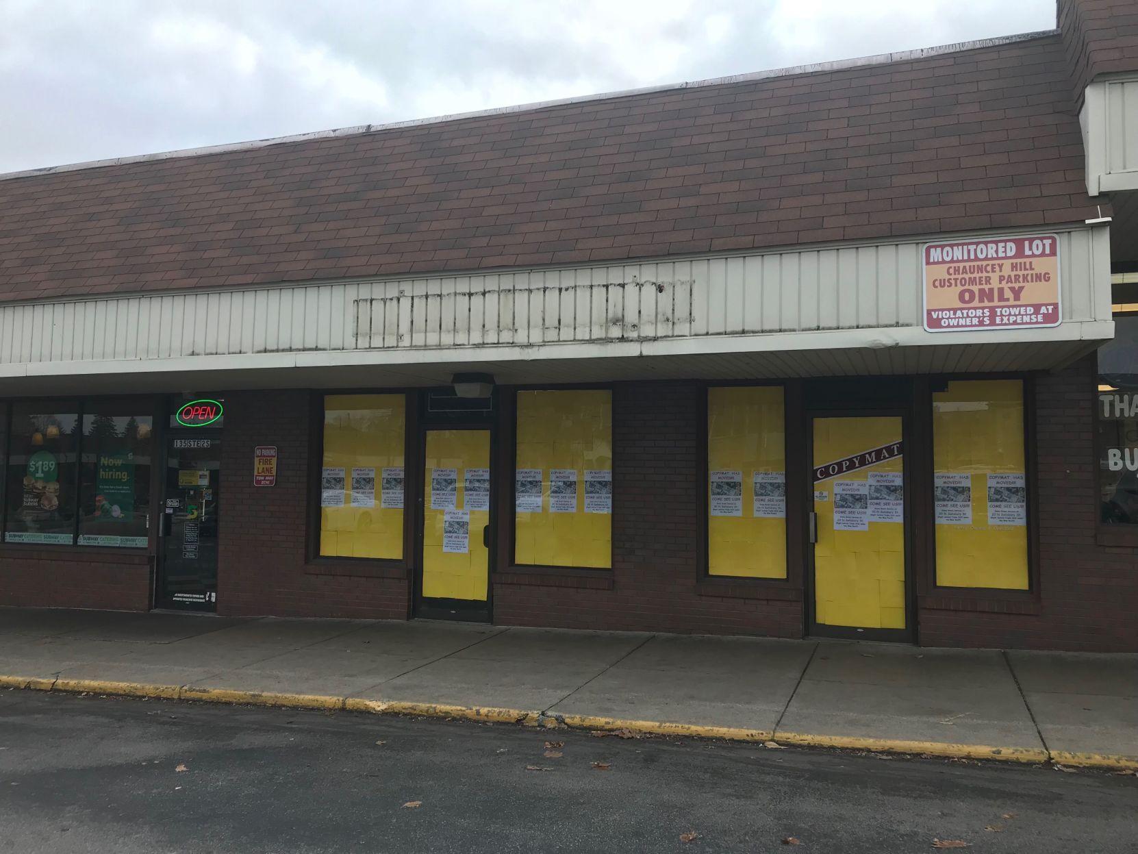 Copymat relocated from Chauncey Hill Mall Campus