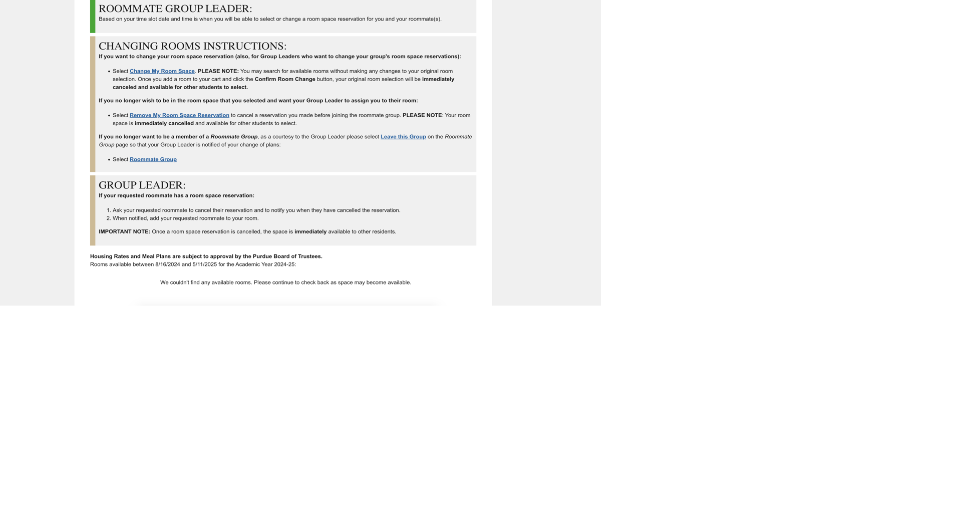 All available rooms released on Housing Portal Campus