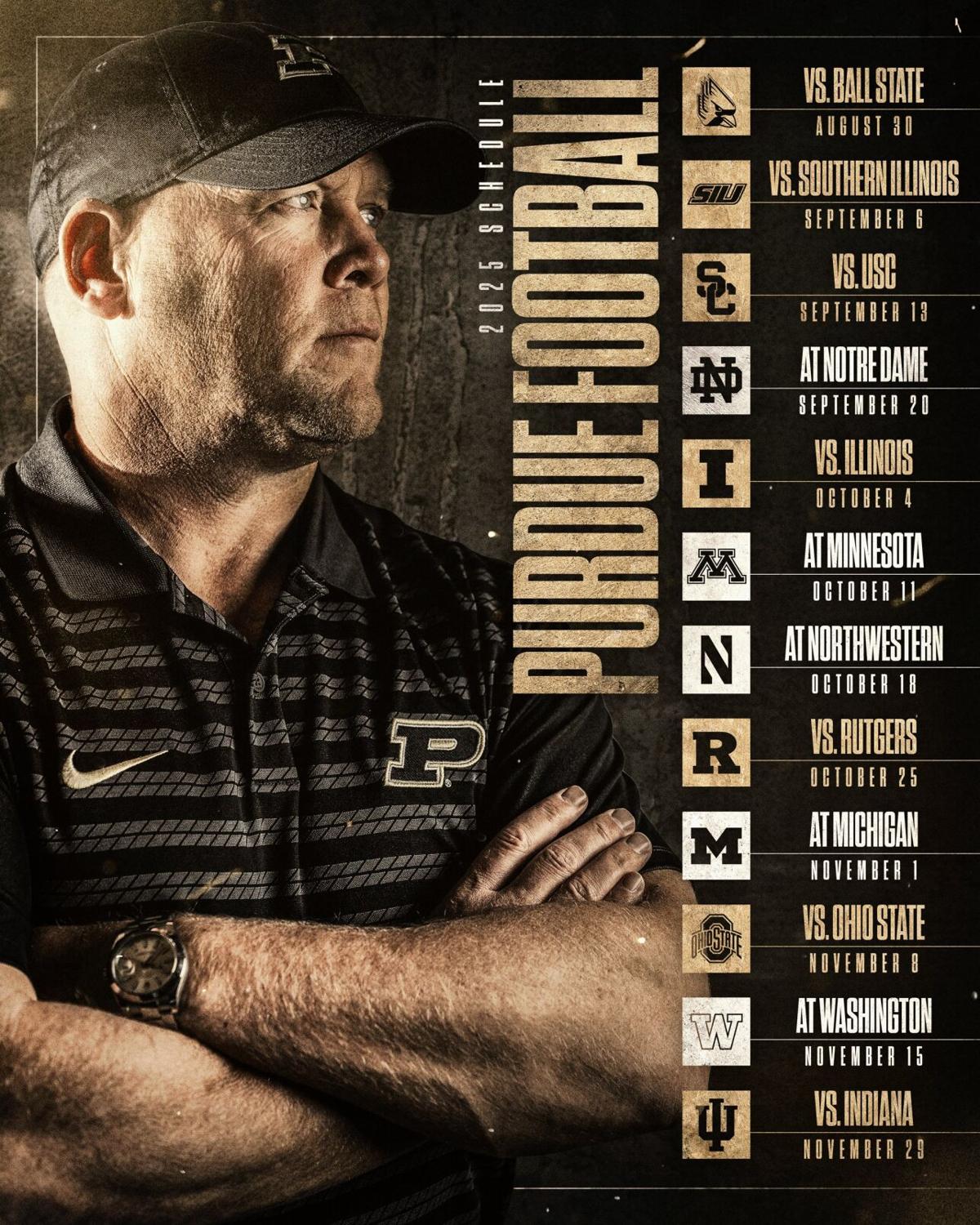 Purdue football 2025 schedule announced on Big Ten Network Football