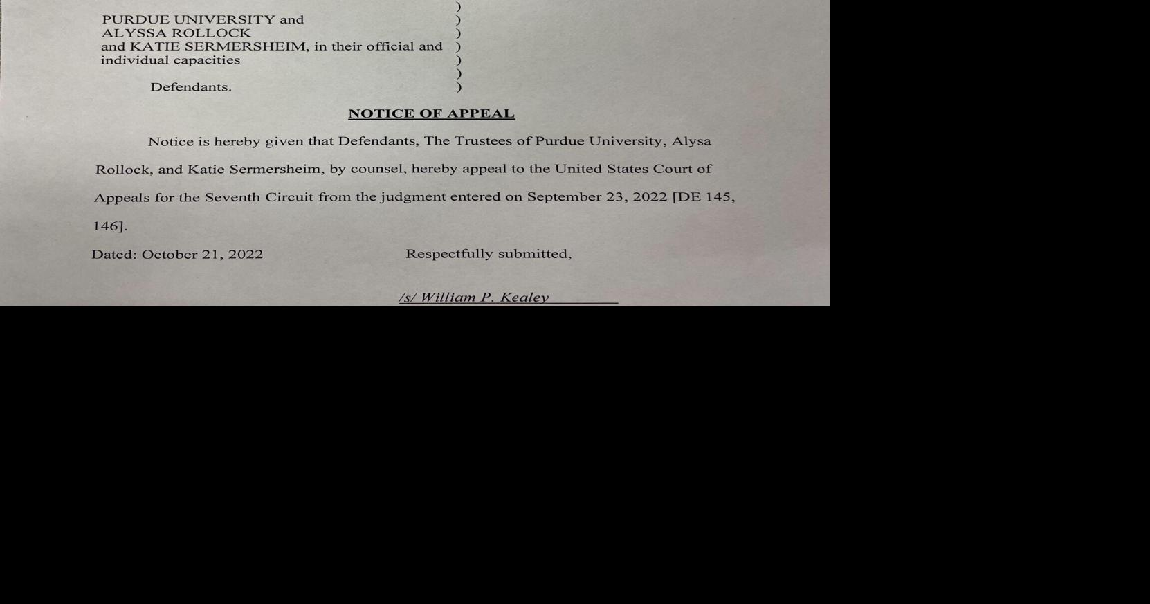 Purdue will appeal Nancy Roe decision City & State