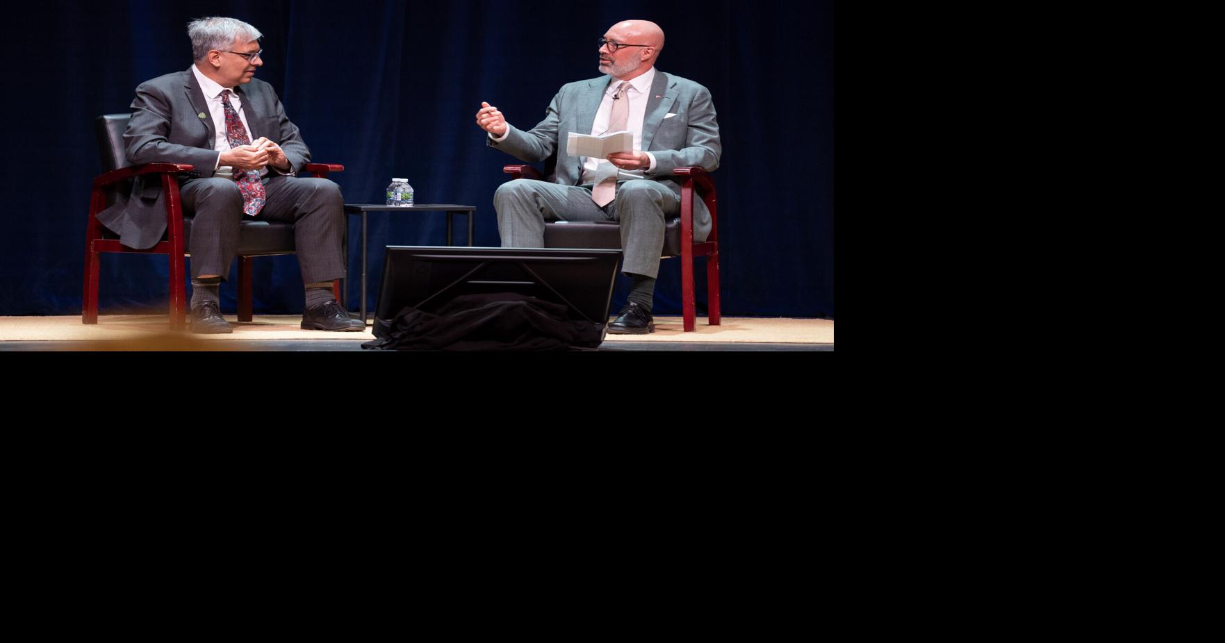 NIH director promotes free speech in science, proposes funding reforms at Purdue