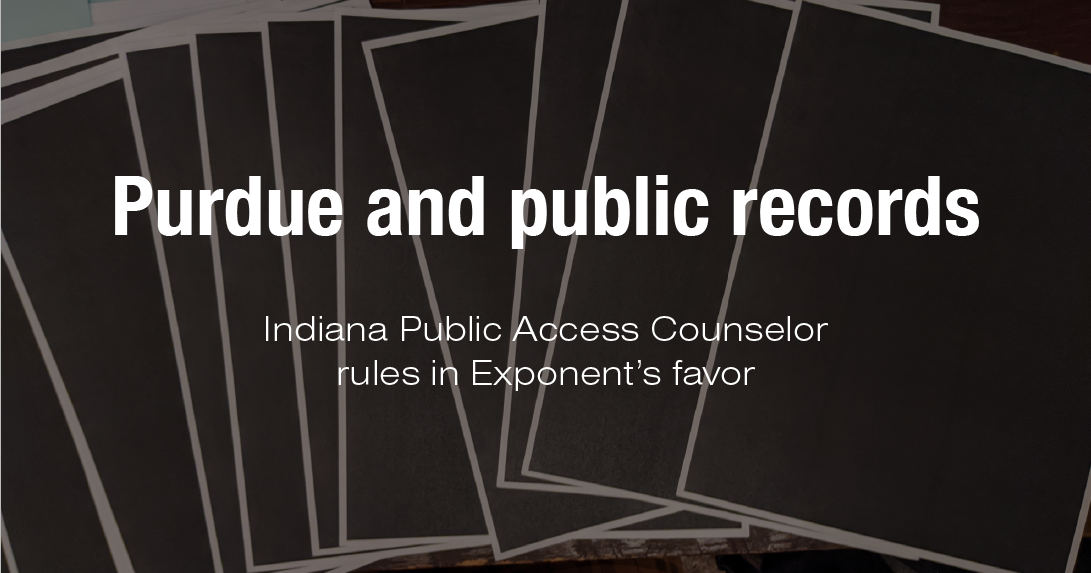 Public access counselor rules in Exponent’s favor, says Purdue violated ...