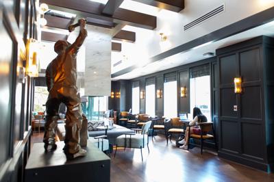 union hotel club purdueexponent purdue sits mostly lobby empty tuesday
