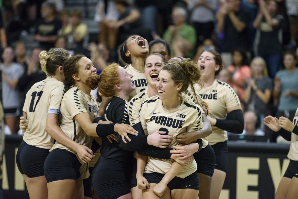 Purdue Volleyball Boilermakers Upset No 4 Kansas At The Inaugural