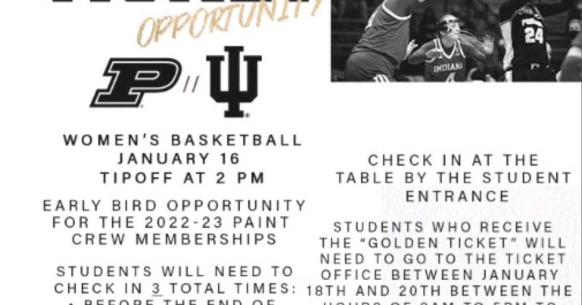 Golden Ticket Opportunity At Women S Basketball Game Basketball Purdueexponent Org Golden Ticket Opportunity At Women S Basketball Game Basketball Purdueexponent Org