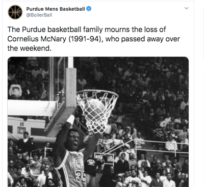 Former Purdue basketball player Cornelius McNary dies | Basketball