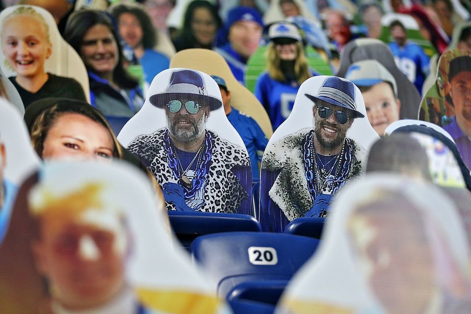 With no real fans at games, Detroit Lions offer fan cutouts to