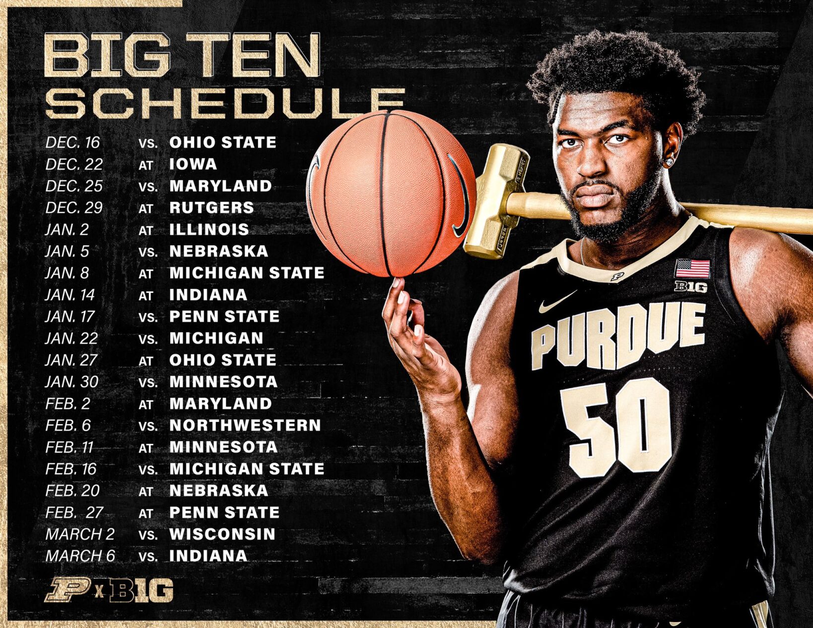 Purdue basketball store schedule