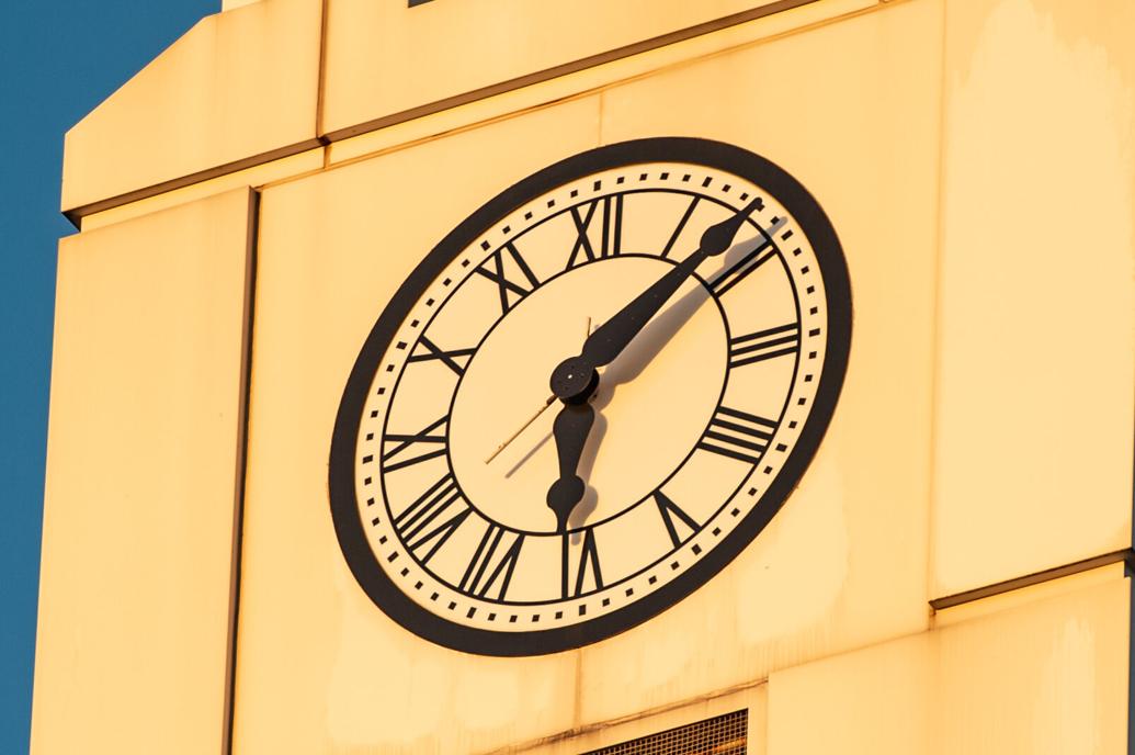 11/4/21 IDS Purdue Bell Tower, Clock face close up Campus