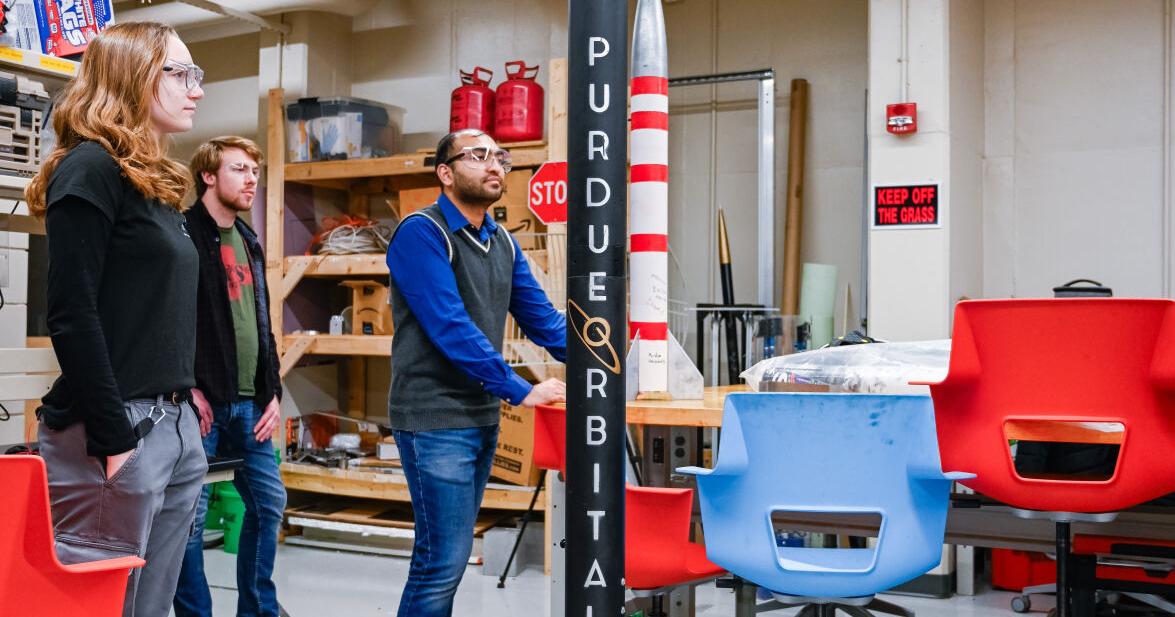 1/31/24 Purdue Orbital rocket on display | Campus | purdueexponent.org