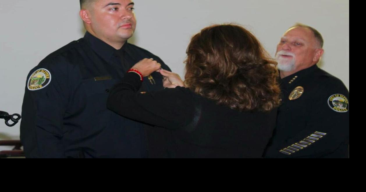 Blythe swearsin new BPD officer 'Stay safe and keep us