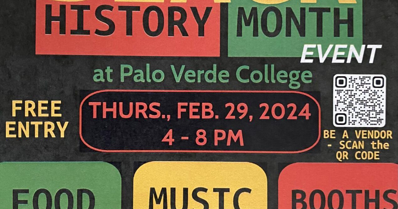 PVC Umoja to host Black History Month event Feb. 29: 'FREE food for the first 100 people' | Blythe News - Vimarsana News