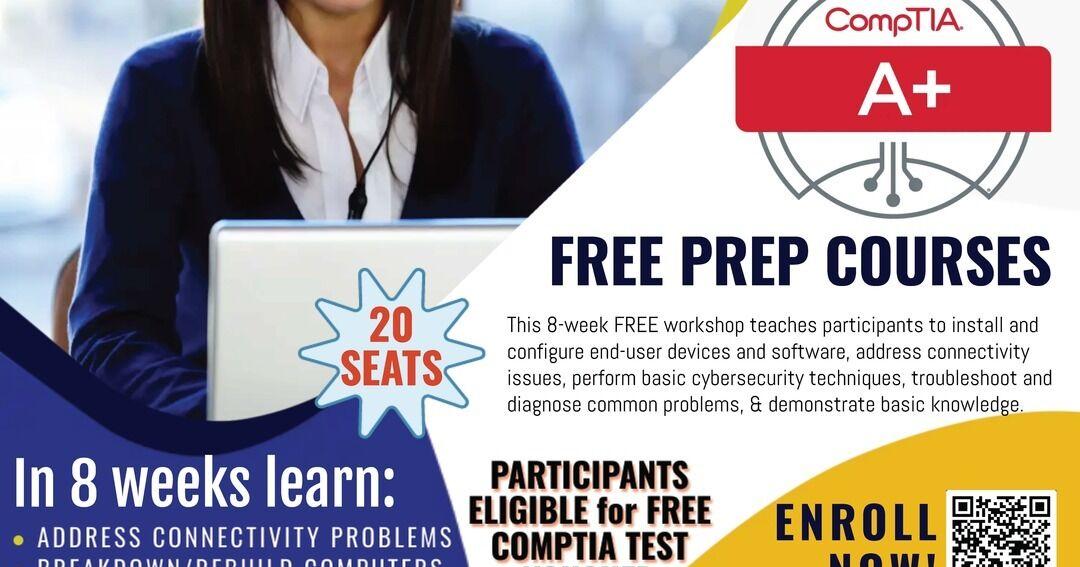 FREE CompTIA Prep Course | Local Events | pvvt.com