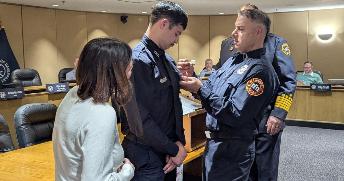 Steven Ferrante Two new Davenport firefighters sworn in