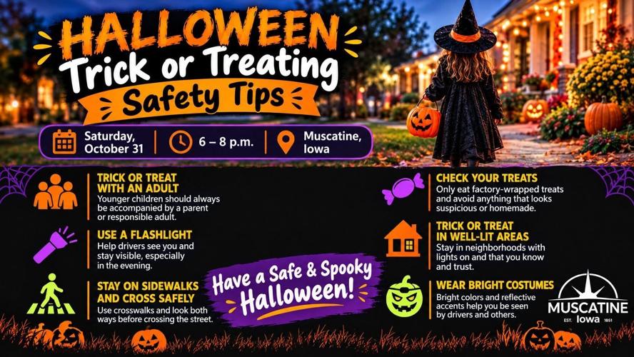 Halloween safety tips for a safe, spooky, and enjoyable night in Muscatine