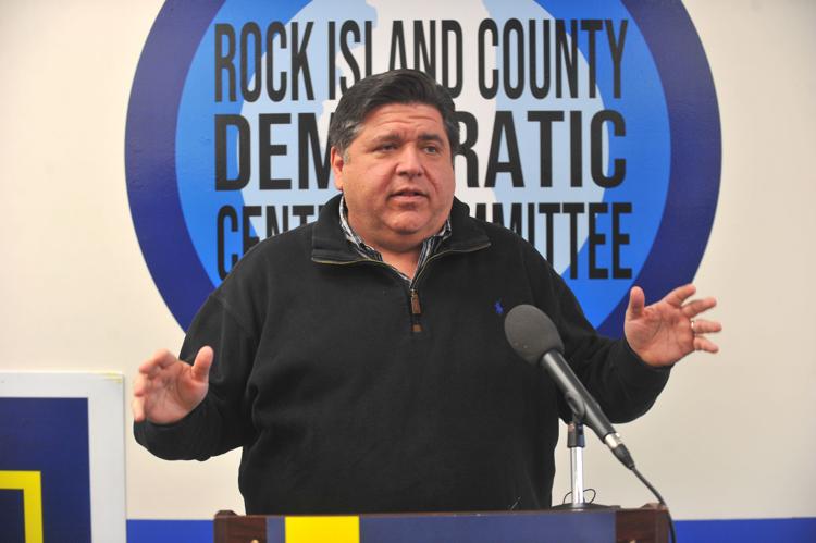 Illinois Governor-elect JB Pritzker stop at the Rock Island County Democratic office