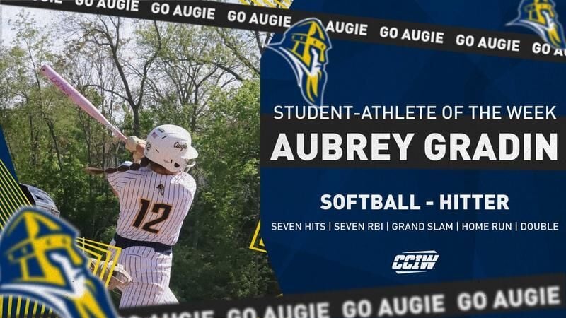 Aubrey Gradin named CCIW Hitter of the Week