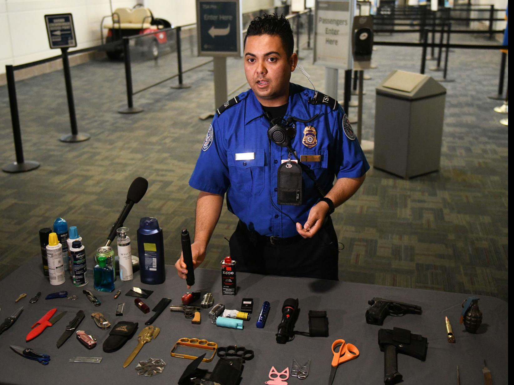 Pepper Spray Pocket Knives And Replica Hand Grenade Tsa Officials Say They Find All Sorts Of Prohibited Items In Carry On Luggage Business Qconline Com