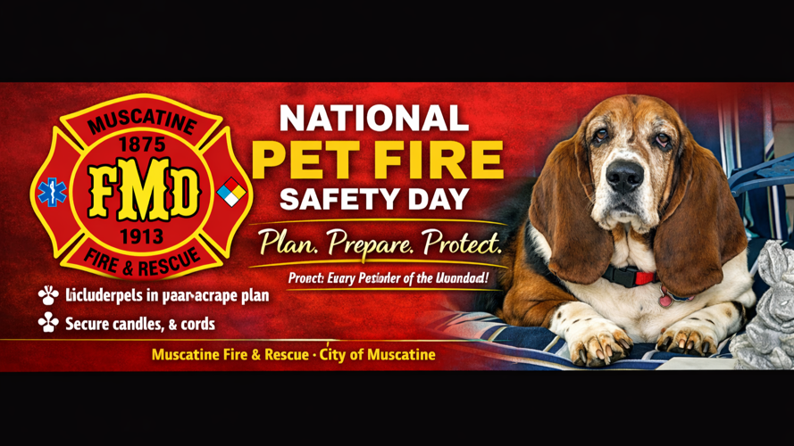 Muscatine Fire highlights pet safety on National Awareness Day