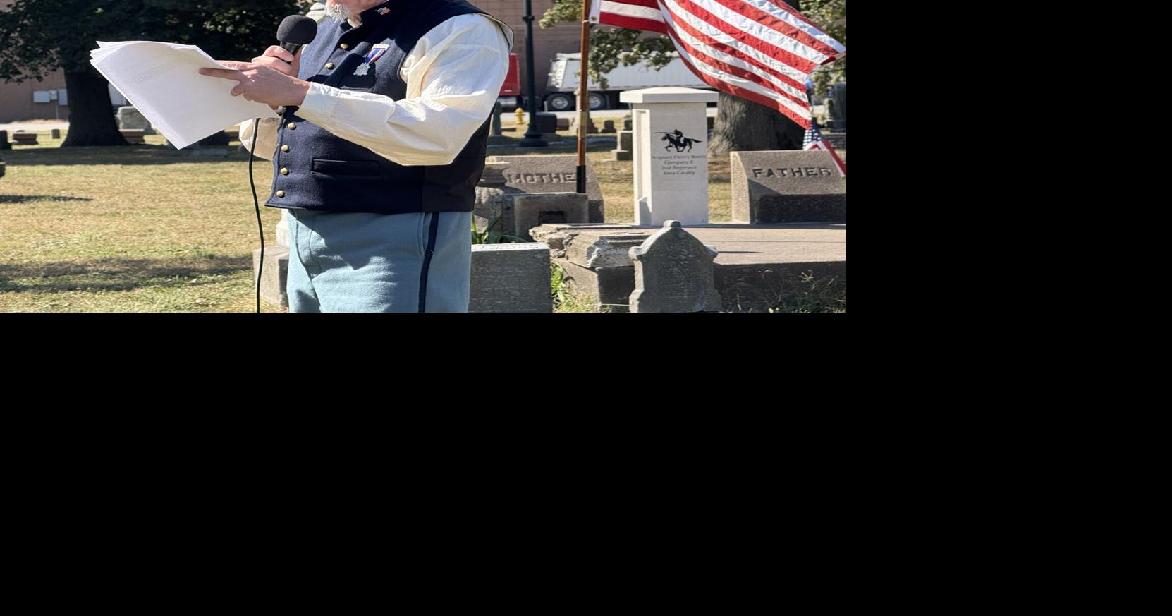 DAVENPORT HISTORIC CEMETERY Civil War marker dedicated at Davenport cemetery, family recalls ancestor who fought for Union ALMA GAUL Oct 7, 2025 16 sec ago