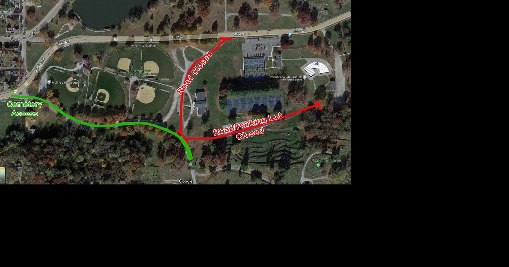 Riverside Park road closures to begin Tuesday