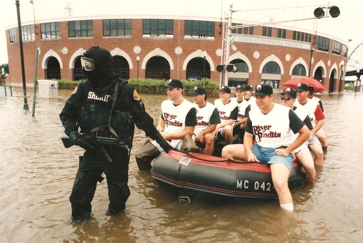 Quad Cities River Bandits, flooded out of ballpark, playing 40 of