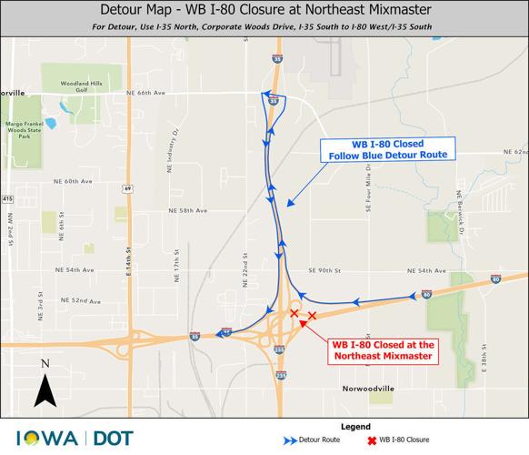 Overnight closure of Westbound I-80 at Northeast Mixmaster scheduled for Aug. 10