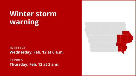 Update: Winter storm warning for Iowa for Wednesday and Thursday – up ...