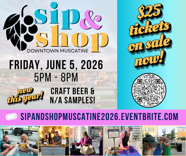 Sip, shop and celebrate Downtown Muscatine June 5