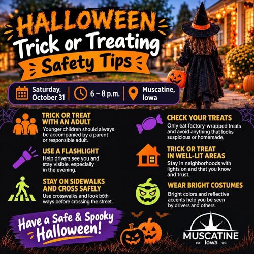 Halloween safety tips for a safe, spooky, and enjoyable night in Muscatine