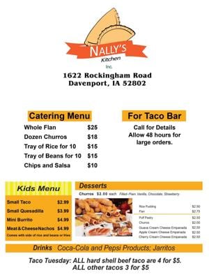 Nally's Menu1