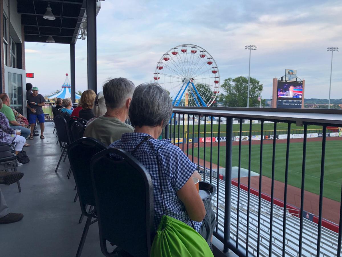 Pete Buttigieg watch part at Modern Woodmen Park, Davenport
