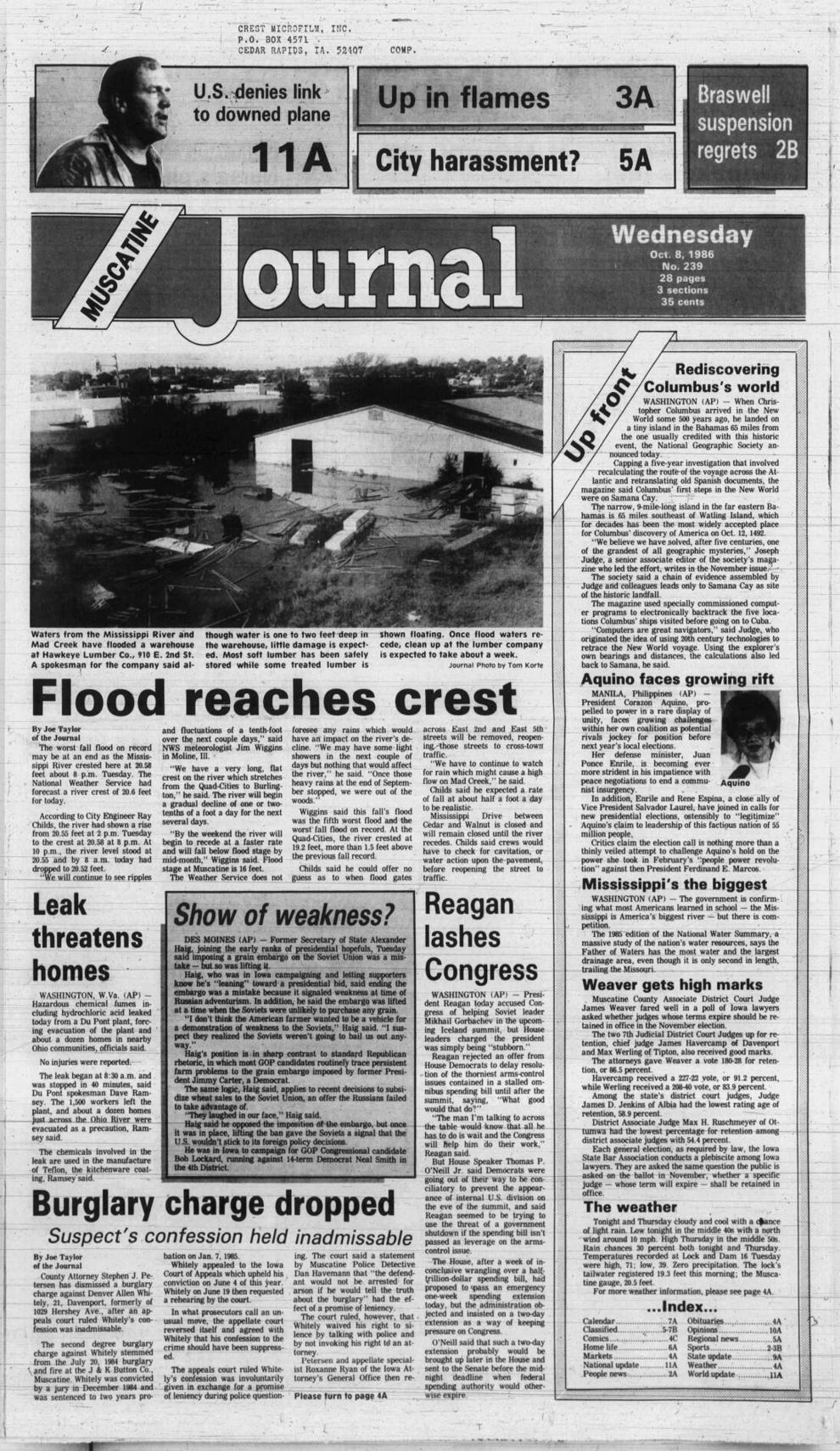 Unitypoint Health Muscatine Throwback Thursday: Mississippi River reached its crest during ...
